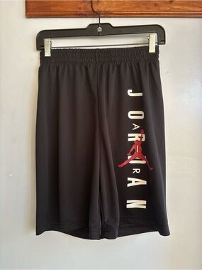 Jordan Black Athletic Shorts with Red Jumpman